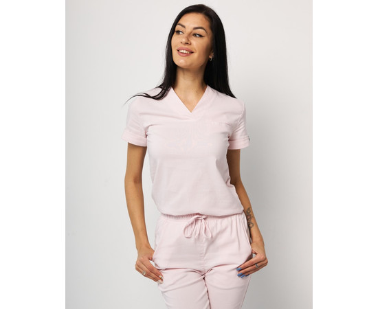 Зображення 4 Медичний костюм жіночий Марсель пудровий р. 50, "БІЛИЙ ХАЛАТ" 383-374-708, Розмір: 50, Цвет: пудровий