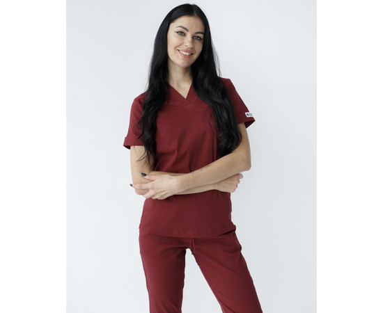 Зображення 4 Медичний костюм жіночий Марсель марсала р. 42, "БІЛИЙ ХАЛАТ" 383-326-708, Розмір: 42, Цвет: марсала