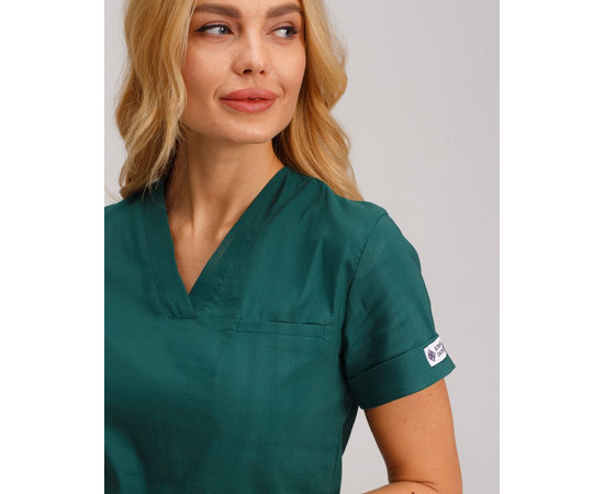 Зображення 5 Медичний костюм жіночий Марсель зелений р. 48, "БІЛИЙ ХАЛАТ" 383-350-708, Розмір: 48, Цвет: зелений