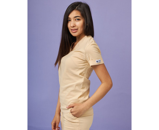 Зображення 5 Медичний костюм жіночий Марсель бежевий р. 46, "БІЛИЙ ХАЛАТ" 383-367-708, Розмір: 46, Цвет: бежевый