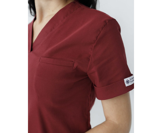 Зображення 5 Медичний костюм жіночий Марсель марсала р. 54, "БІЛИЙ ХАЛАТ" 383-326-708, Розмір: 54, Цвет: марсала
