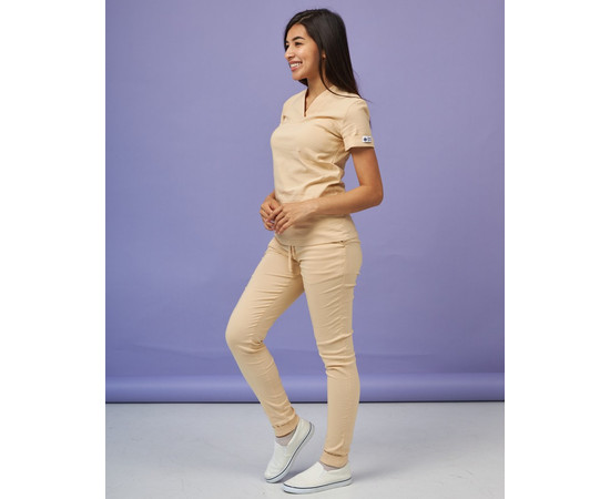 Зображення 6 Медичний костюм жіночий Марсель бежевий р. 40, "БІЛИЙ ХАЛАТ" 383-367-708, Розмір: 40, Цвет: бежевый