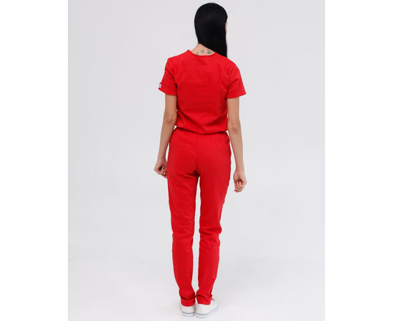 Зображення 2 Медичний костюм жіночий Марсель червоний р. 52, "БІЛИЙ ХАЛАТ" 383-434-708, Розмір: 52, Цвет: червоний