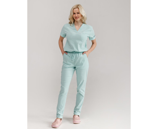 Зображення 7 Медичний костюм жіночий Марсель м'ятний р. 42, "БІЛИЙ ХАЛАТ" 383-332-708, Розмір: 42, Цвет: м'ятний