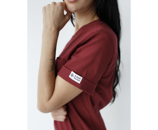 Зображення 7 Медичний костюм жіночий Марсель марсала р. 42, "БІЛИЙ ХАЛАТ" 383-326-708, Розмір: 42, Цвет: марсала