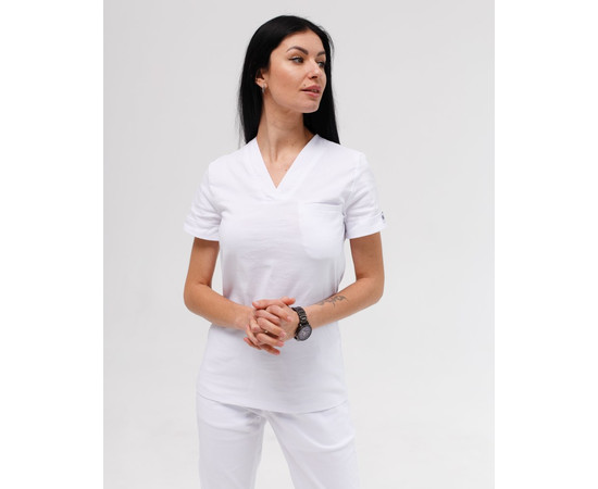 Зображення 7 Медичний костюм жіночий Марсель білий р. 50, "БІЛИЙ ХАЛАТ" 383-324-708, Розмір: 50, Цвет: білий