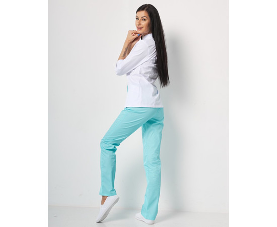 Зображення 8 Медичний костюм жіночий Сакура білий-м'ятний р. 44, "БІЛИЙ ХАЛАТ" 124-399-678, Розмір: 44, Цвет: білий-м'ятний