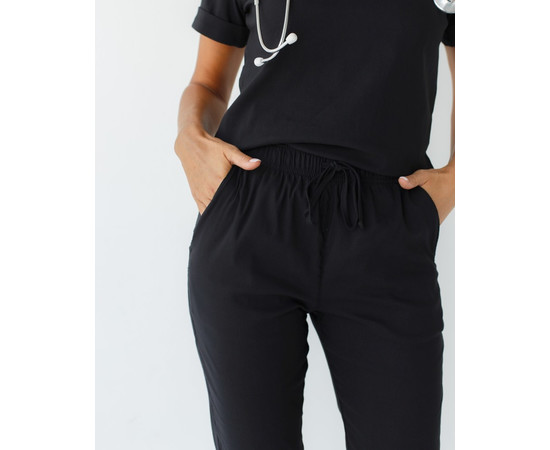 Зображення 8 Медичний костюм жіночий Марсель чорний р. 40, "БІЛИЙ ХАЛАТ" 383-321-708, Розмір: 40, Цвет: чорний