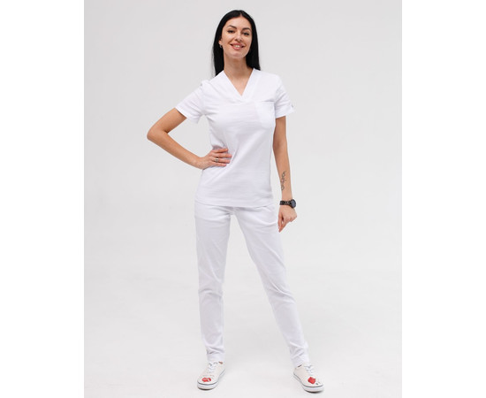 Зображення 8 Медичний костюм жіночий Марсель білий р. 48, "БІЛИЙ ХАЛАТ" 383-324-708, Розмір: 48, Цвет: білий
