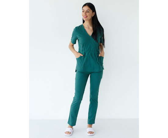 Зображення 9 Медичний костюм жіночий Ріо зелений р. 48, "БІЛИЙ ХАЛАТ" 135-350-707, Розмір: 48, Цвет: зелений