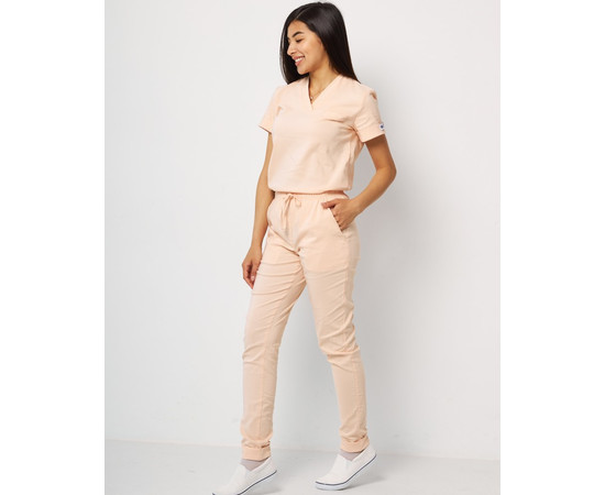 Зображення 9 Медичний костюм жіночий Марсель персиковий р. 46, "БІЛИЙ ХАЛАТ" 383-338-708, Розмір: 46, Цвет: персиковий