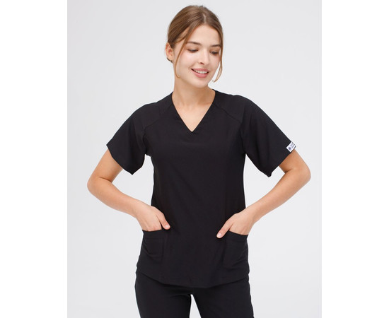 Изображение 3 Медицинский женский костюм Аризона черный р. 40, "БЕЛЫЙ ХАЛАТ" 468-321-924, Размер: 40, Цвет: черный