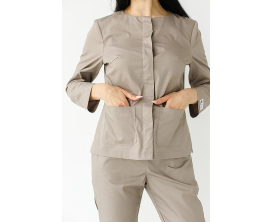 Зображення 4 Медичний костюм жіночий Жаклін мокко р. 44, "БІЛИЙ ХАЛАТ" 440-421-677, Розмір: 44, Цвет: моко