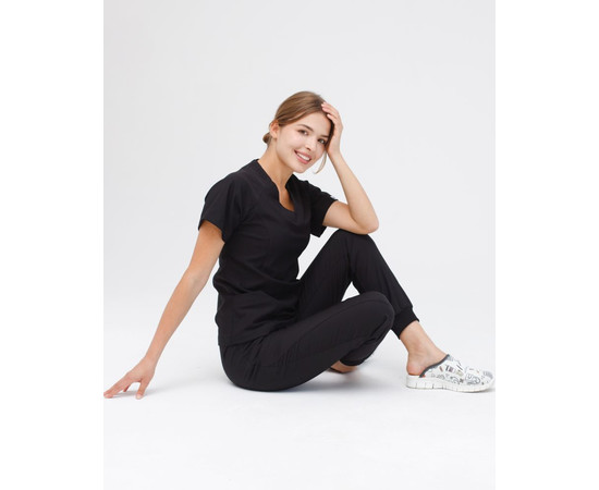 Изображение 7 Медицинский женский костюм Аризона черный р. 40, "БЕЛЫЙ ХАЛАТ" 468-321-924, Размер: 40, Цвет: черный