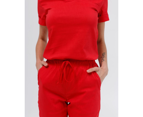 Зображення 3 Медичний костюм жіночий Марсель червоний р. 44, "БІЛИЙ ХАЛАТ" 383-434-708, Розмір: 44, Цвет: червоний