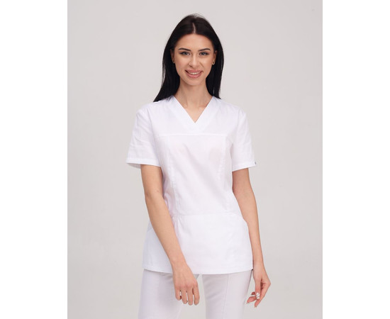 Зображення 3 Медичний костюм жіночий Топаз білий р. 48, "БІЛИЙ ХАЛАТ" 137-324-705, Розмір: 48, Цвет: білий