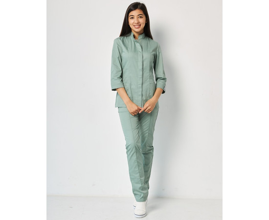 Зображення 2 Медичний костюм жіночий Сакура оливковий р. 46, "БІЛИЙ ХАЛАТ" 124-327-678, Розмір: 46, Цвет: оливковий