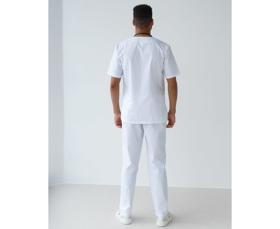 Изображение 2 Медицинский костюм мужской Гранит белый р. 54, "БЕЛЫЙ ХАЛАТ" 130-324-710, Размер: 54, Цвет: белый