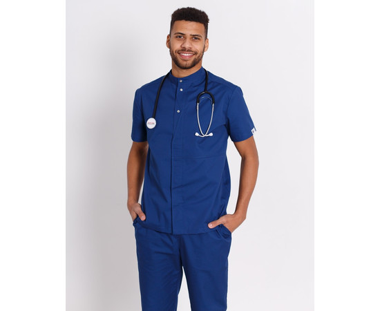 Зображення 3 Медичний костюм чоловічий Бостон сапфір р. 48, "БІЛИЙ ХАЛАТ" 129-360-679, Розмір: 48, Цвет: сапфір