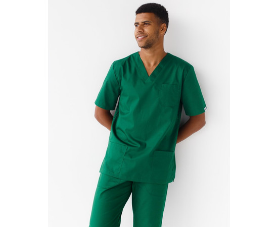 Зображення 3 Медичний костюм чоловічий Граніт зелений р. 56, "БІЛИЙ ХАЛАТ" 130-350-710, Розмір: 56, Цвет: зелений