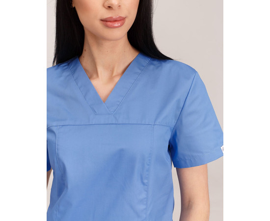 Зображення 4 Медичний костюм жіночий Топаз блакитний р. 46, "БІЛИЙ ХАЛАТ" 137-333-705, Розмір: 46, Цвет: блакитний