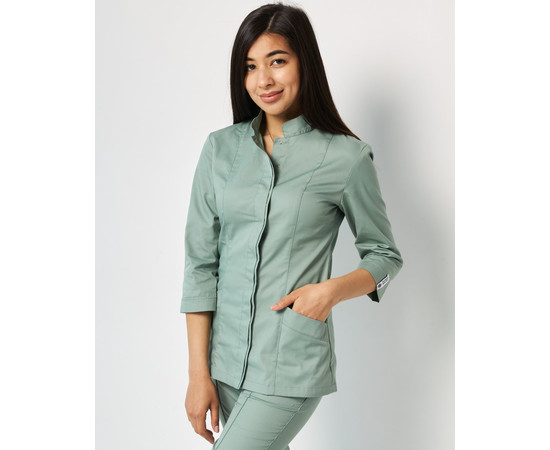 Зображення 4 Медичний костюм жіночий Сакура оливковий р. 46, "БІЛИЙ ХАЛАТ" 124-327-678, Розмір: 46, Цвет: оливковий