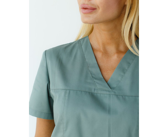 Зображення 4 Медичний костюм жіночий Топаз оливковий р. 50, "БІЛИЙ ХАЛАТ" 137-327-705, Розмір: 50, Цвет: оливковий