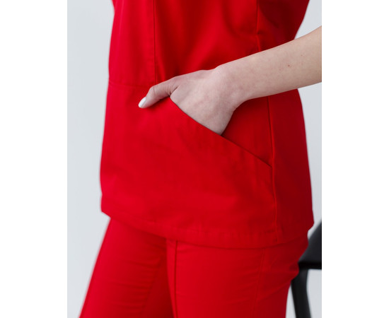 Зображення 4 Медичний костюм жіночий Топаз червоний р. 46, "БІЛИЙ ХАЛАТ" 137-339-705, Розмір: 46, Цвет: червоний
