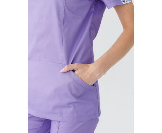 Изображение 5 Медицинский костюм женский Топаз лавандовый р. 44, "БЕЛЫЙ ХАЛАТ" 137-353-705, Размер: 44, Цвет: лавандовый