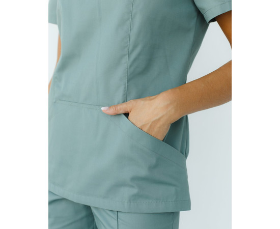 Зображення 6 Медичний костюм жіночий Топаз оливковий р. 48, "БІЛИЙ ХАЛАТ" 137-327-705, Розмір: 48, Цвет: оливковий