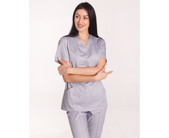 Зображення 6 Медичний костюм жіночий Топаз сірий р. 54, "БІЛИЙ ХАЛАТ" 137-328-705, Розмір: 54, Цвет: сірий