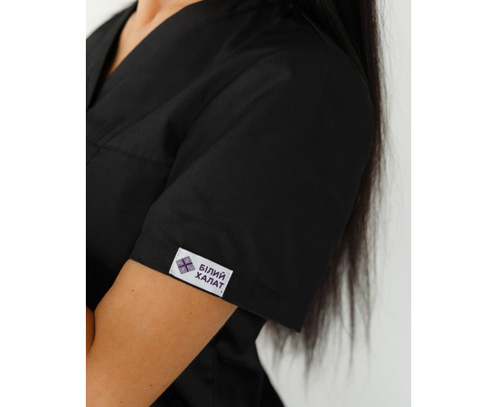 Зображення 6 Медичний костюм жіночий Топаз чорний р. 50, "БІЛИЙ ХАЛАТ" 137-321-705, Розмір: 50, Цвет: чорний