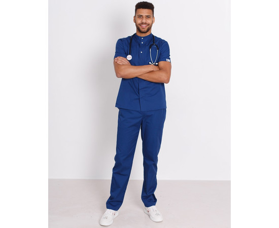 Зображення 7 Медичний костюм чоловічий Бостон сапфір р. 48, "БІЛИЙ ХАЛАТ" 129-360-679, Розмір: 48, Цвет: сапфір