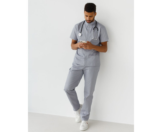 Зображення 7 Медичний костюм чоловічий Бостон сірий р. 52, "БІЛИЙ ХАЛАТ" 129-328-679, Розмір: 52, Цвет: сірий