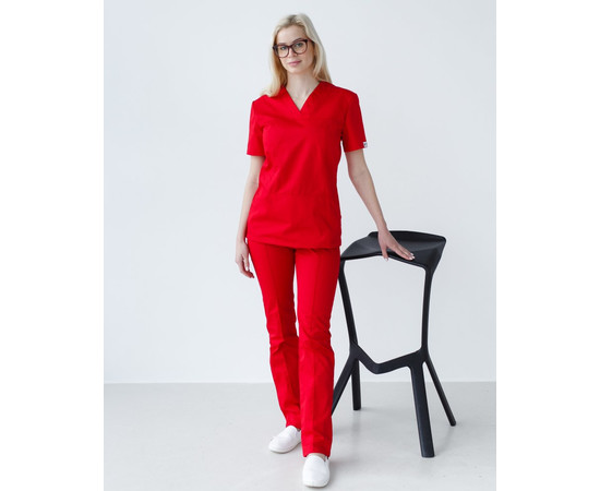 Зображення 8 Медичний костюм жіночий Топаз червоний р. 48, "БІЛИЙ ХАЛАТ" 137-339-705, Розмір: 48, Цвет: червоний