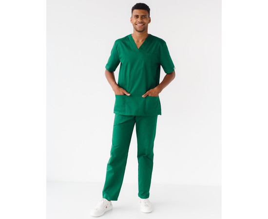 Зображення 9 Медичний костюм чоловічий Граніт зелений р. 50, "БІЛИЙ ХАЛАТ" 130-350-710, Розмір: 50, Цвет: зелений