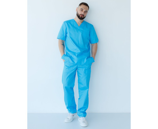 Зображення 9 Медичний костюм чоловічий Граніт кобальт р. 48, "БІЛИЙ ХАЛАТ" 130-439-710, Розмір: 48, Цвет: кобальт