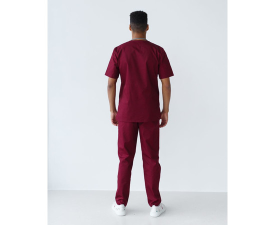 Изображение 2 Медицинский костюм мужской Гранит марсала р. 46, "БЕЛЫЙ ХАЛАТ" 130-326-710, Размер: 46, Цвет: марсала