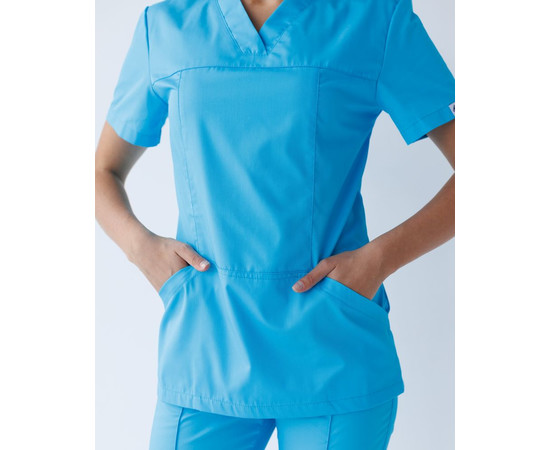 Изображение 3 Медицинский костюм женский Топаз кобальт р. 52, "БЕЛЫЙ ХАЛАТ" 137-439-705, Размер: 52, Цвет: кобальт