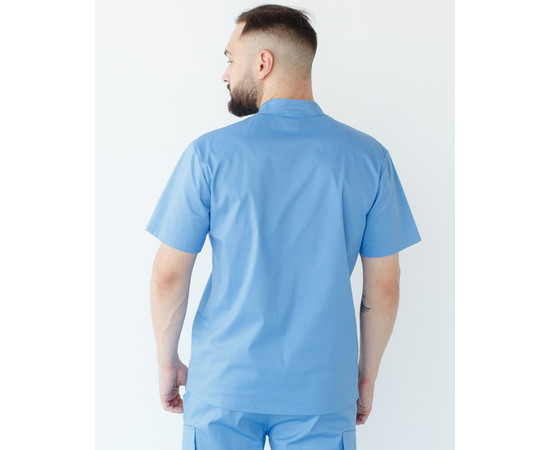 Изображение 2 Медицинская рубашка мужская Денвер голубая р. 46, "БЕЛЫЙ ХАЛАТ" 427-333-679, Размер: 46, Цвет: голубой