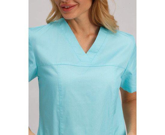 Изображение 2 Медицинская рубашка женская Топаз мятная р. 46, "БЕЛЫЙ ХАЛАТ" 164-332-705, Размер: 46, Цвет: мятный