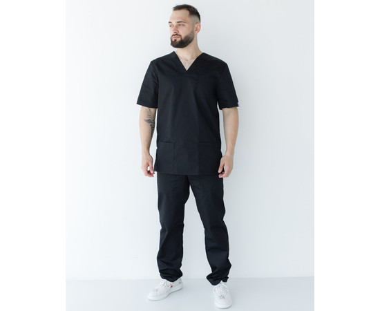 Зображення 2 Медичний костюм чоловічий Граніт чорний р. 46, "БІЛИЙ ХАЛАТ" 130-321-710, Розмір: 46, Цвет: чорний