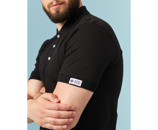 Зображення 3 Медичне поло чоловіче чорне р. L, "БІЛИЙ ХАЛАТ" 148-321-677, Розмір: L, Цвет: чорний