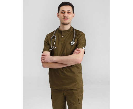 Изображение 3 Медицинский костюм мужской Денвер хаки р. 48, "БЕЛЫЙ ХАЛАТ" 404-368-679, Размер: 48, Цвет: хаки