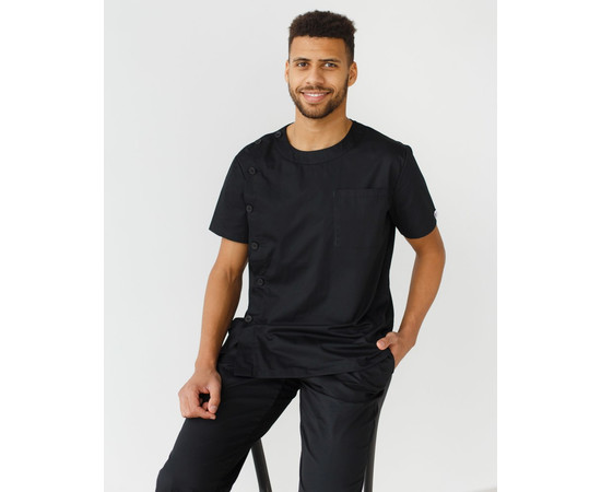 Зображення 3 Медичний костюм чоловічий Техас чорний р. 48, "БІЛИЙ ХАЛАТ" 136-321-677, Розмір: 48, Цвет: чорний