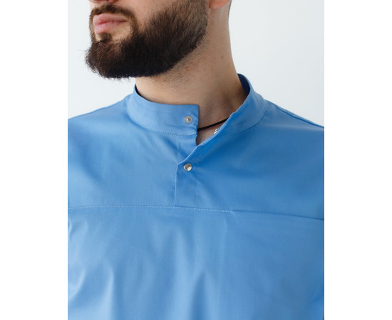 Зображення 4 Медична сорочка чоловіча Денвер блакитна р. 56, "БІЛИЙ ХАЛАТ" 427-333-679, Розмір: 56, Цвет: блакитний