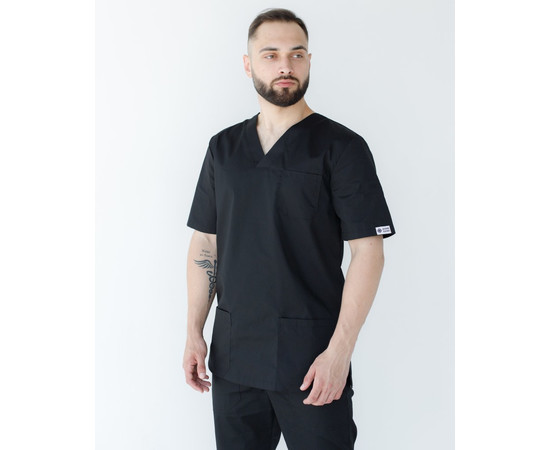 Зображення 4 Медичний костюм чоловічий Граніт чорний р. 50, "БІЛИЙ ХАЛАТ" 130-321-710, Розмір: 50, Цвет: чорний