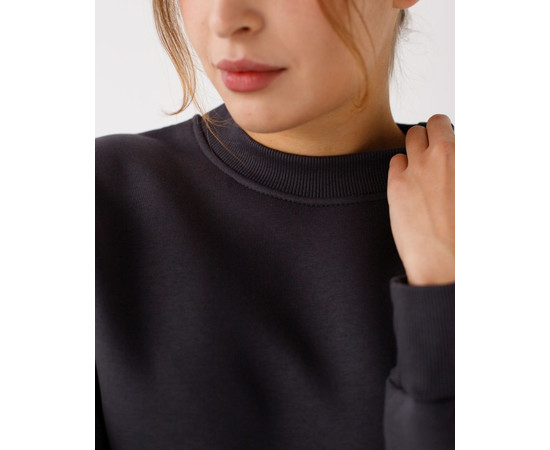 Изображение 3 Медицинский утепленный женский свитшот Онтарио темно-серый р. XL, "БЕЛЫЙ ХАЛАТ" 473-408-842, Размер: XL, Цвет: темно-серый