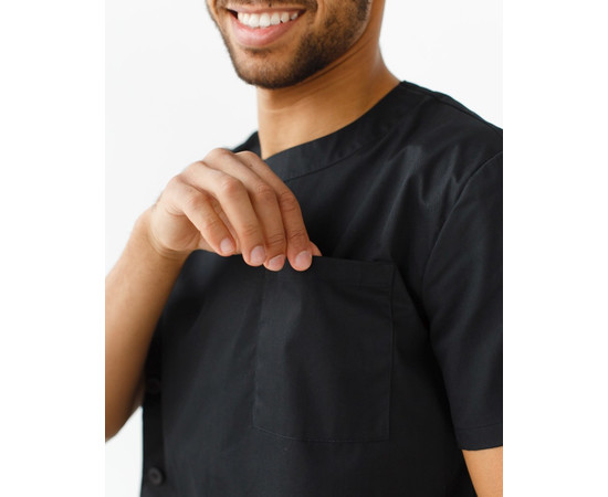 Зображення 5 Медичний костюм чоловічий Техас чорний р. 46, "БІЛИЙ ХАЛАТ" 136-321-677, Розмір: 46, Цвет: чорний