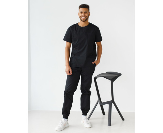 Зображення 8 Медичний костюм чоловічий Техас чорний р. 52, "БІЛИЙ ХАЛАТ" 136-321-677, Розмір: 52, Цвет: чорний